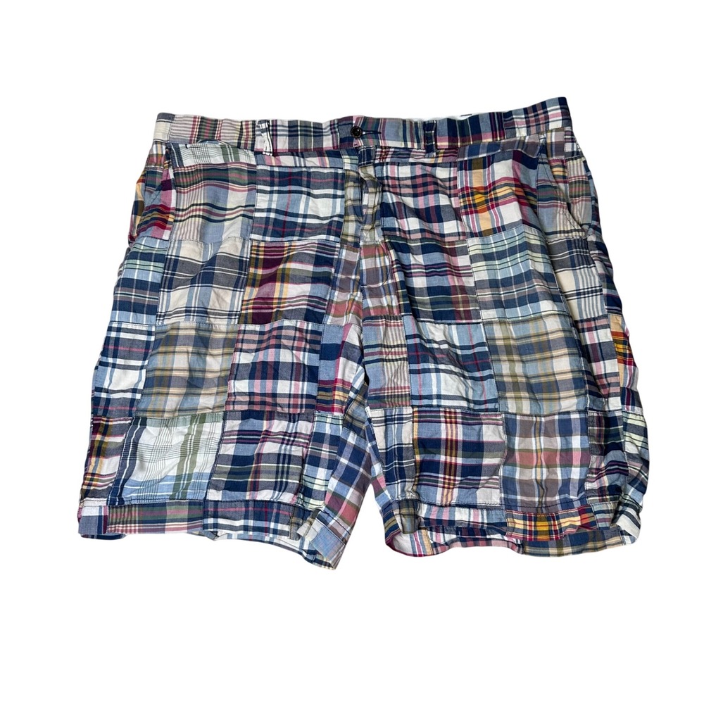 Polo Ralph Lauren Mens 40 Patchwork Madras Plaid Shorts Multicolor Cotton Preppy